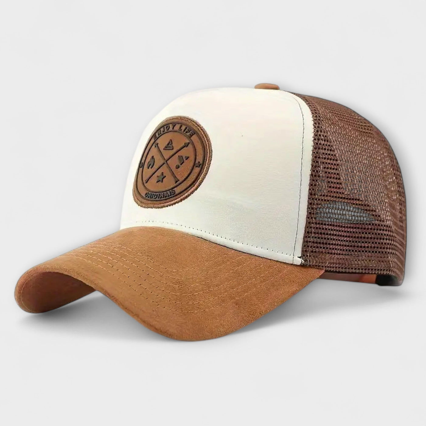 Leather Snapback Cap