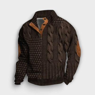 Retro Printed Sweater