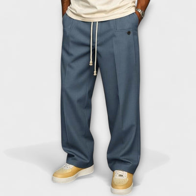 Elegant pants with urban-style drawstring