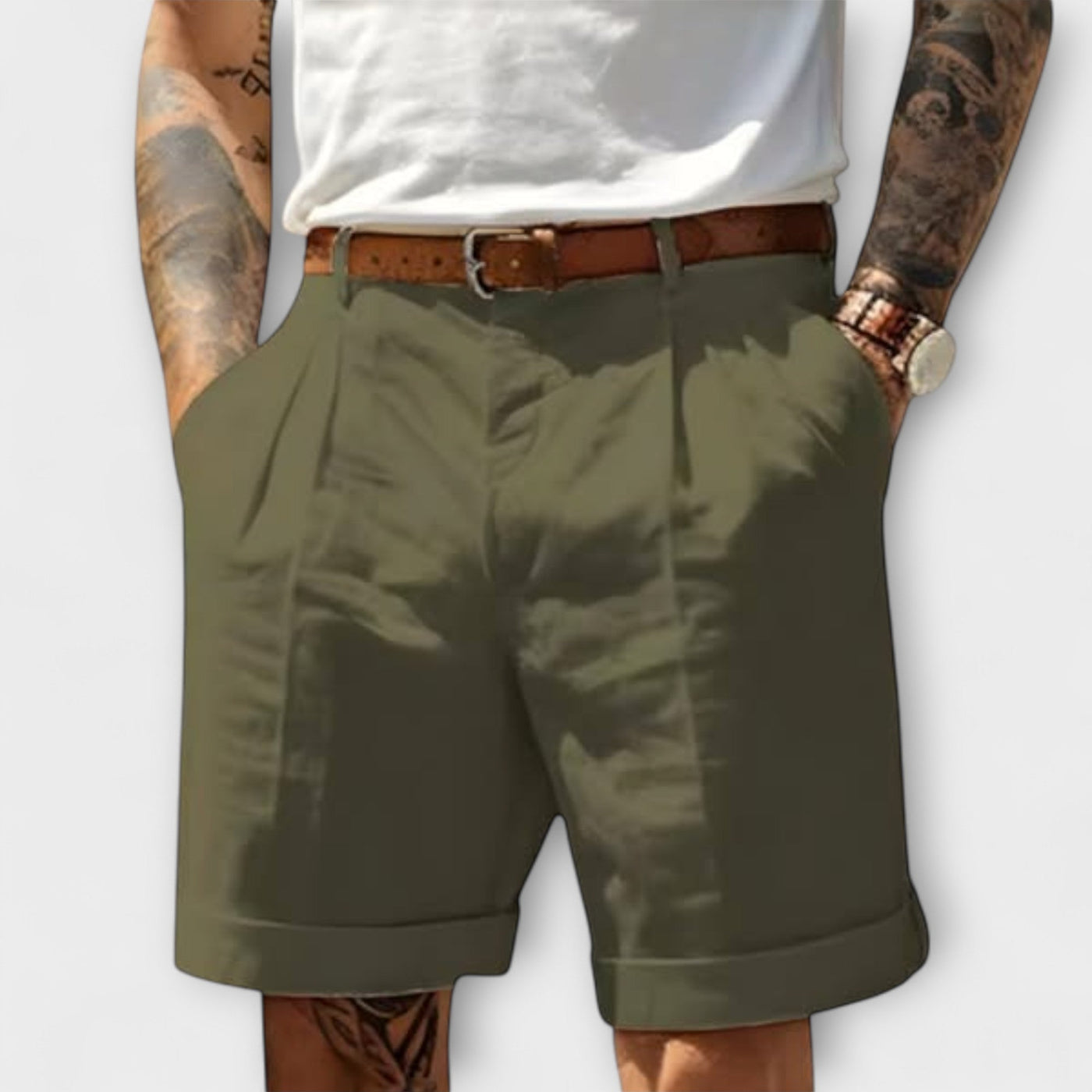 Elegant Cotton Bermuda Shorts