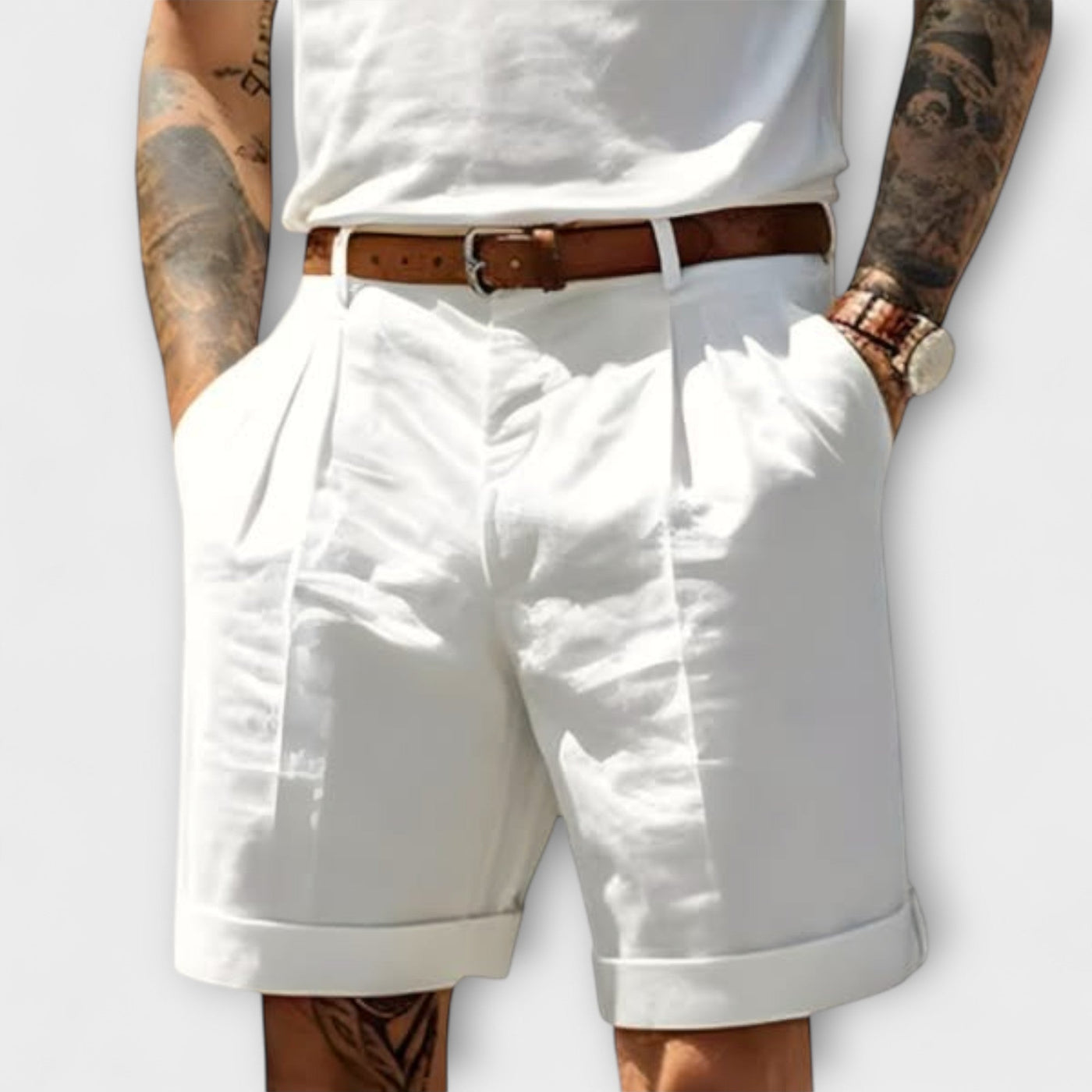 Elegant Cotton Bermuda Shorts