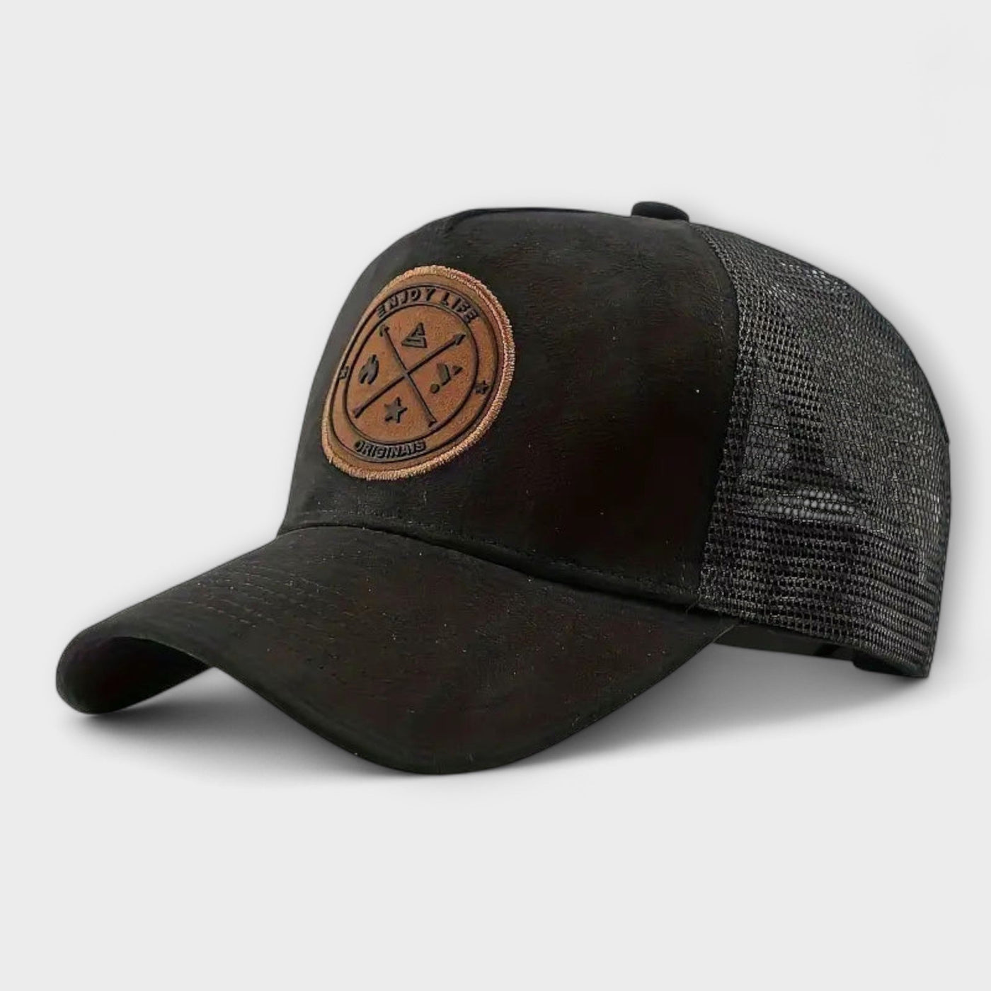 Leather Snapback Cap