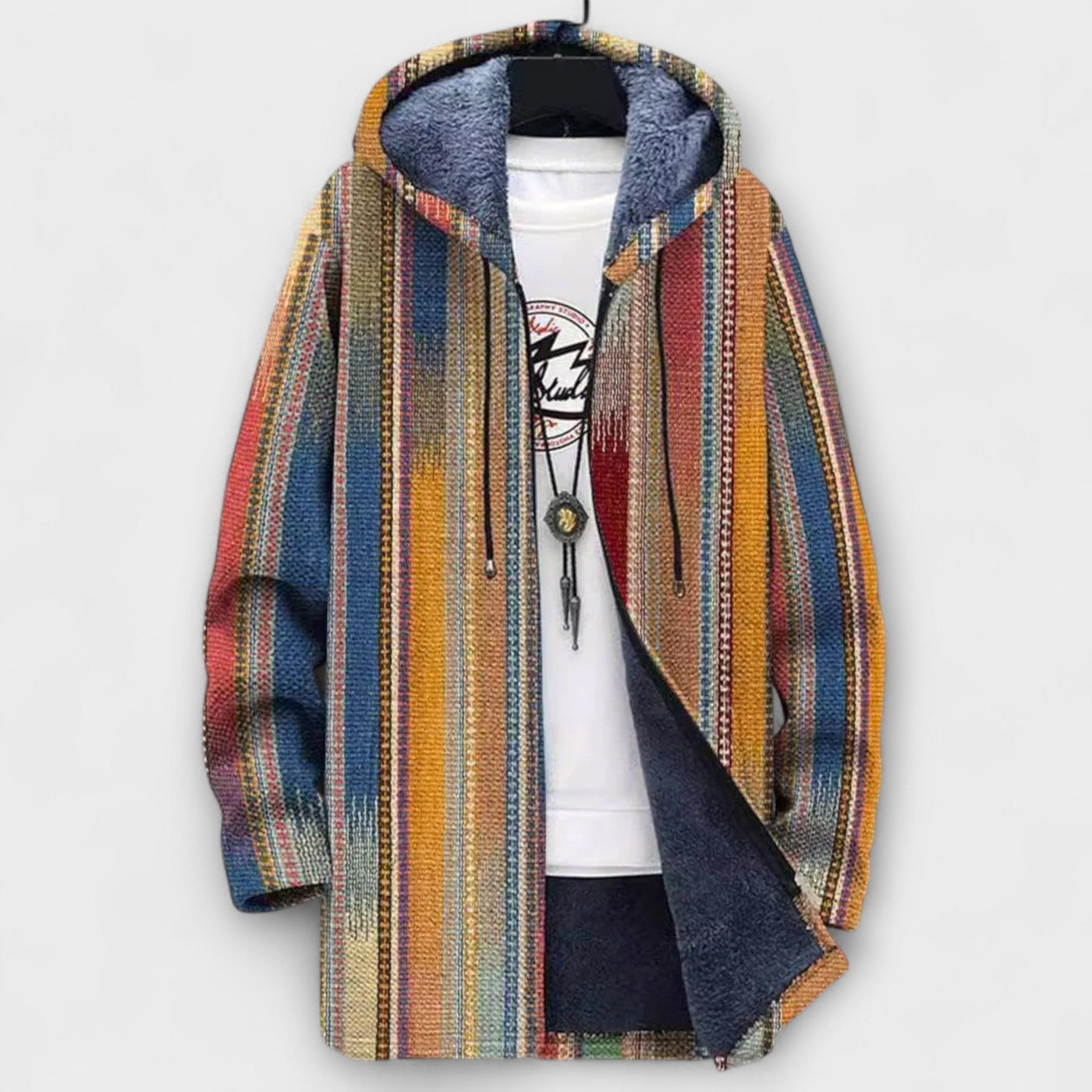 Luxurious cardigan inspired by art