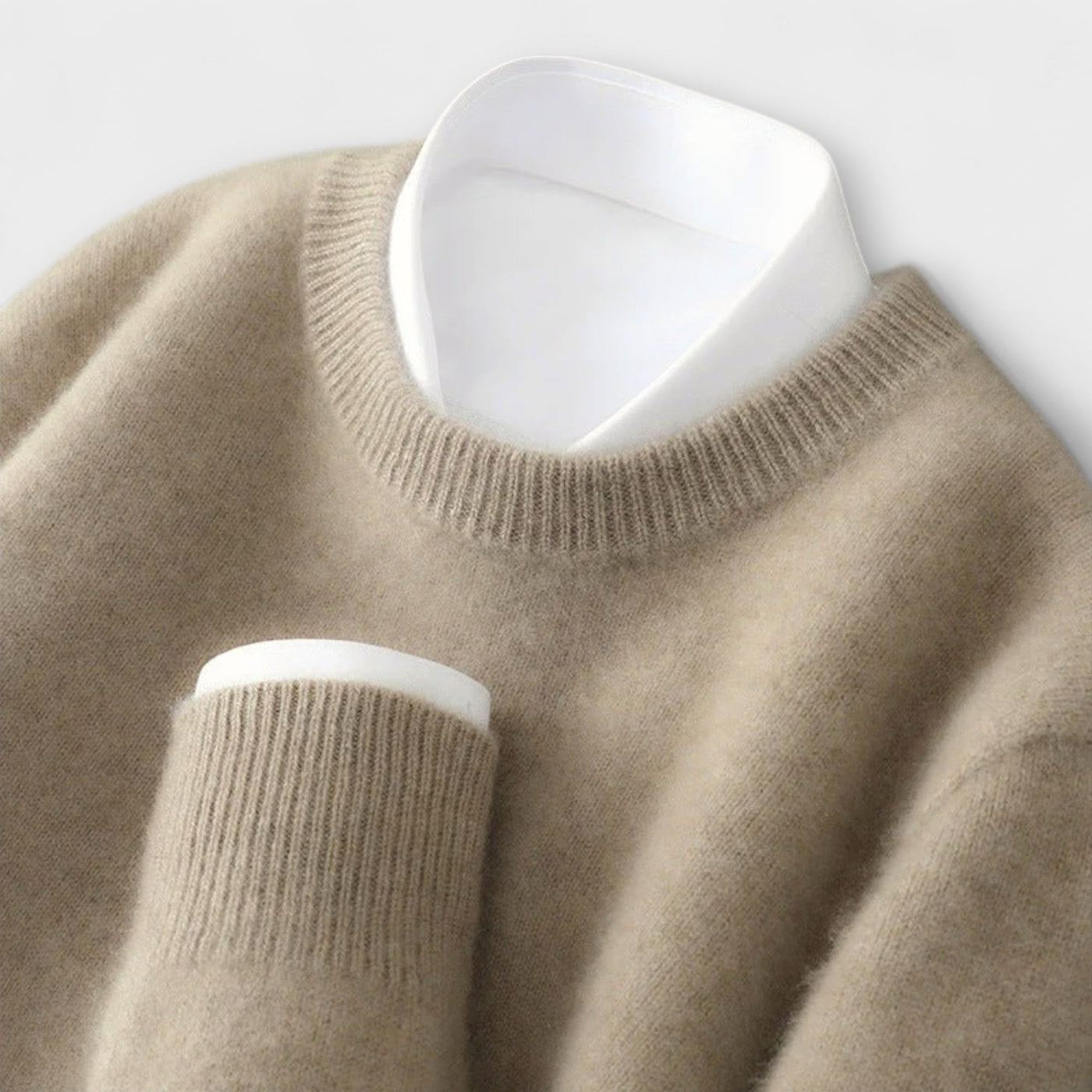 Pull in Cashmere with High Collar