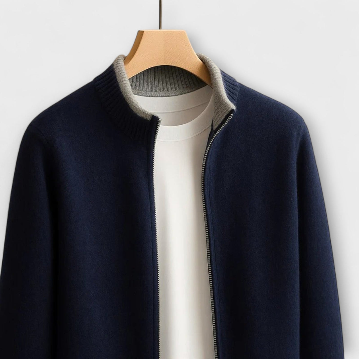 Knitted Jacket with Zip