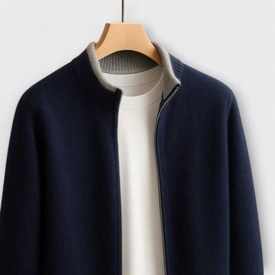 Knitted Jacket with Zip