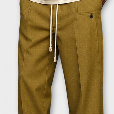 Elegant pants with urban-style drawstring