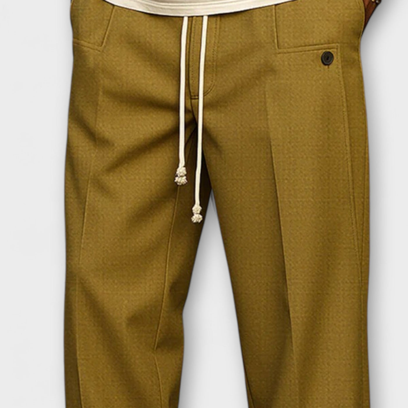 Elegant pants with urban drawstring