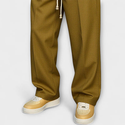 Elegant pants with urban-style drawstring