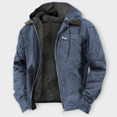 Zip-up vest jacket with hood