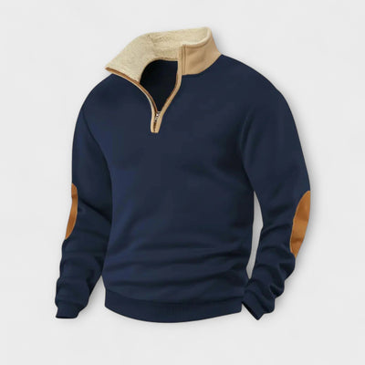 Lucien | Zip-Up Pullover with High Collar – Warmth, Style, and Authenticity
