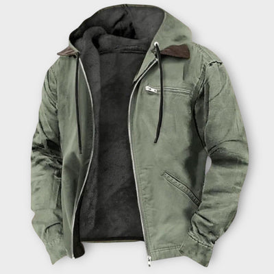 Zip-up vest jacket with hood