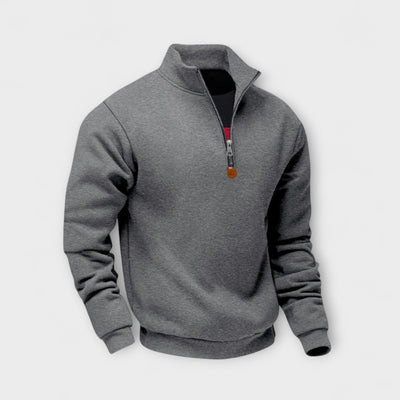 Léo | Zip-up sweatshirt with high collar – warmth, elegance, and everyday comfort