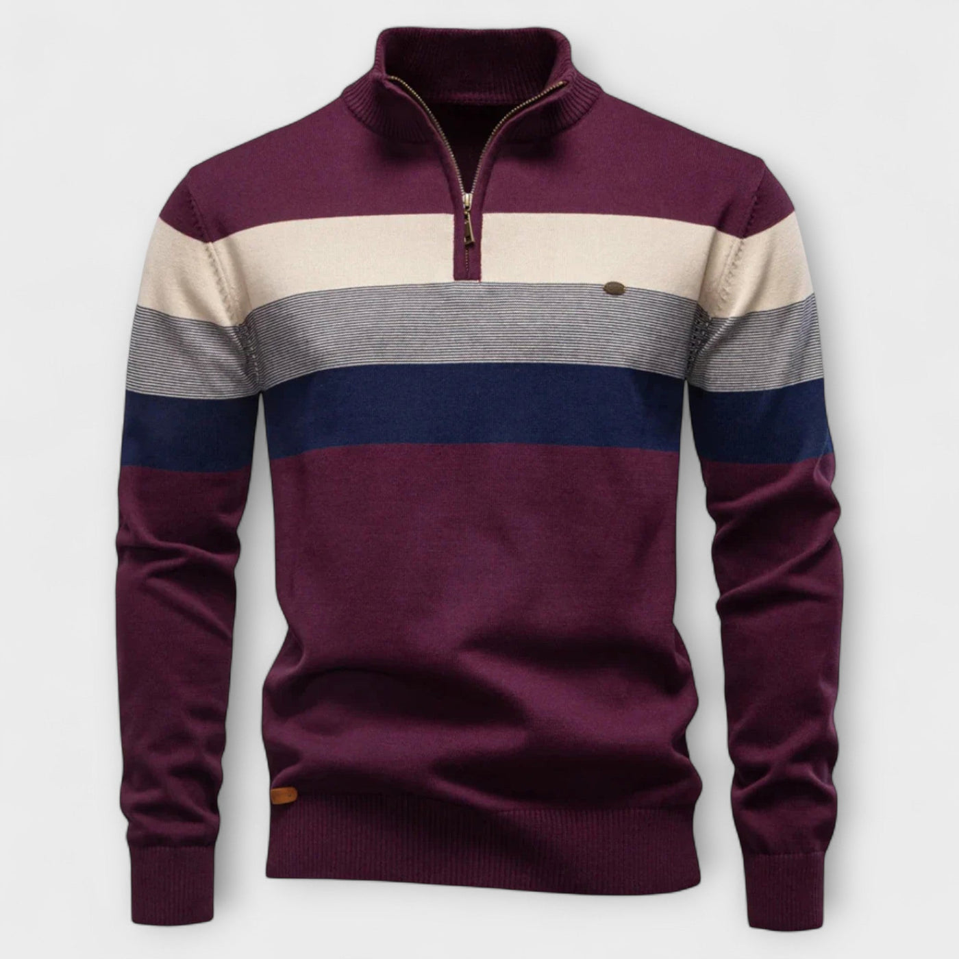 Maurice | High Neck Sweater with Zip – Warmth, Elegance, and Comfort