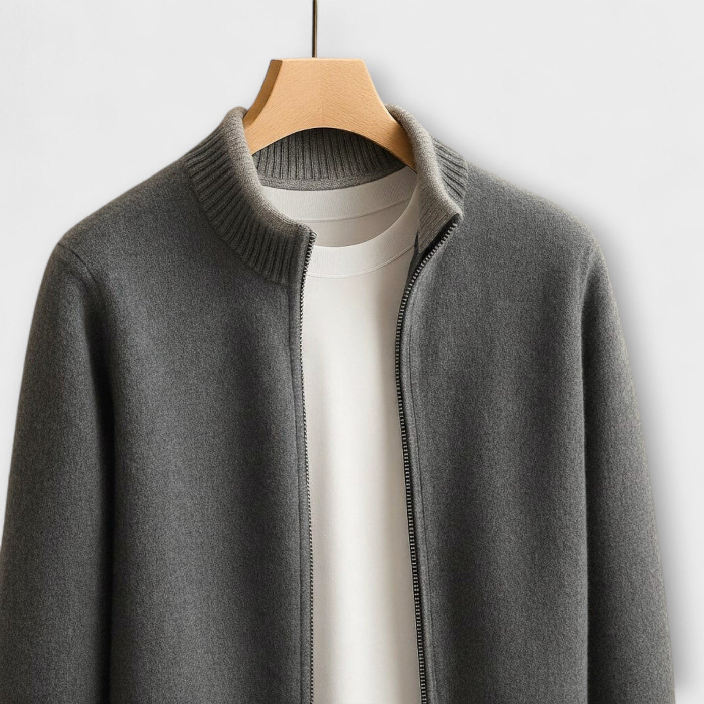 Knitted Jacket with Zip