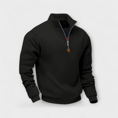 Léo | Zip-up sweatshirt with high collar – warmth, elegance, and everyday comfort