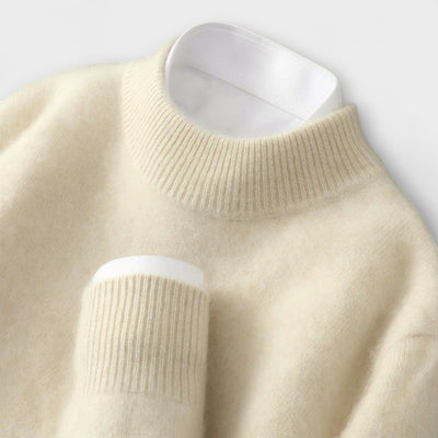 Pull in Cashmere with High Collar