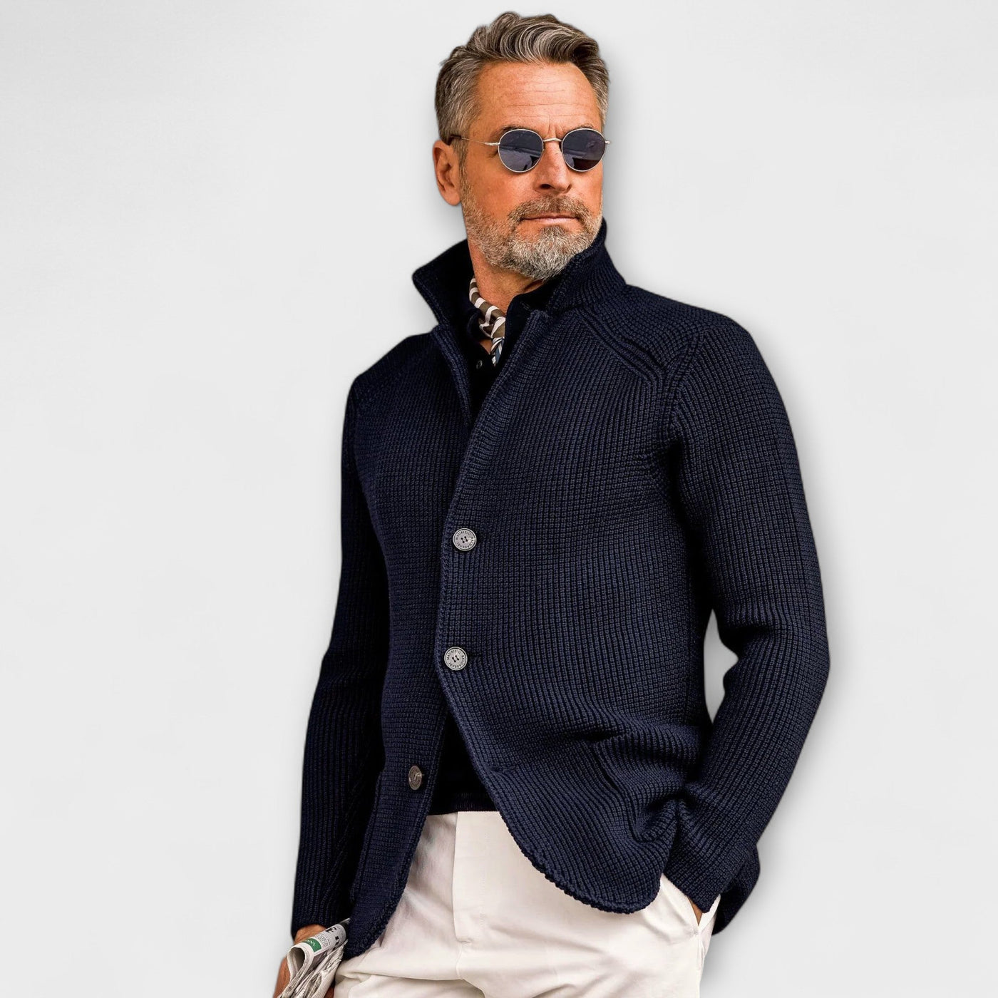 Men's Retro Military Style Cardigan