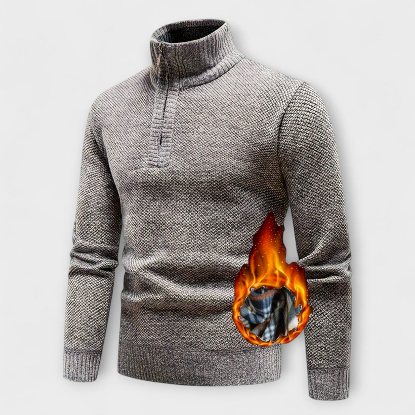Philippe | Thermal Sweater with Zip and High Collar – Warmth and Elegance in Motion