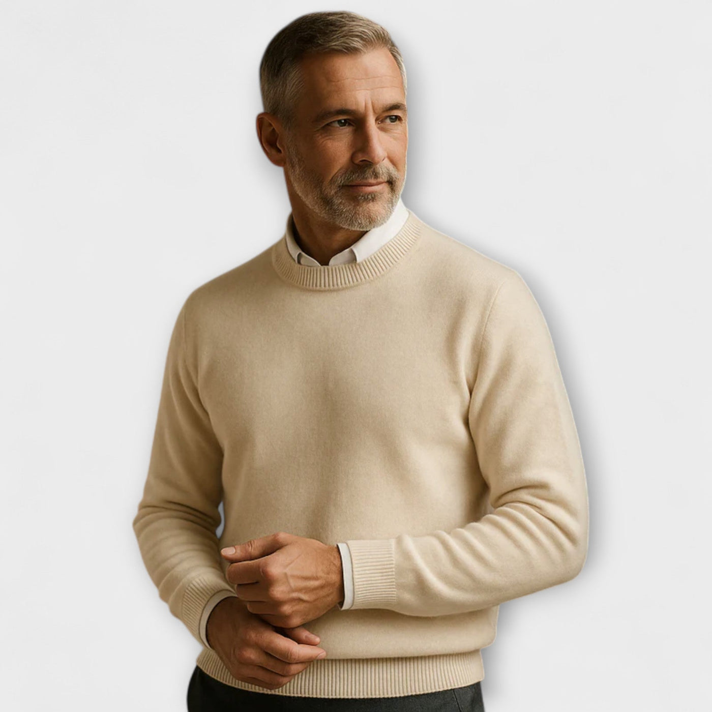 Pull in Cashmere with High Collar