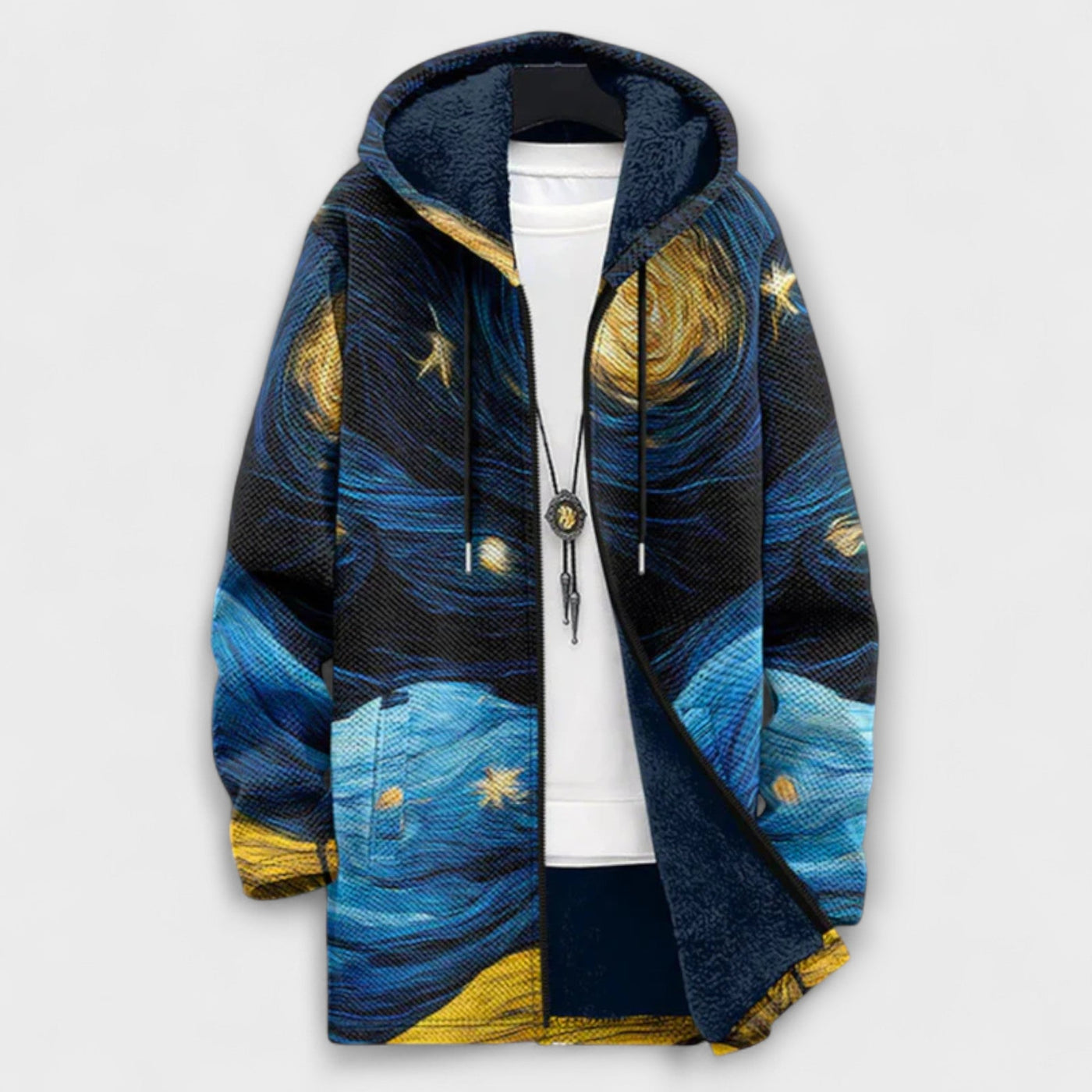 Luxury cardigan inspired by art