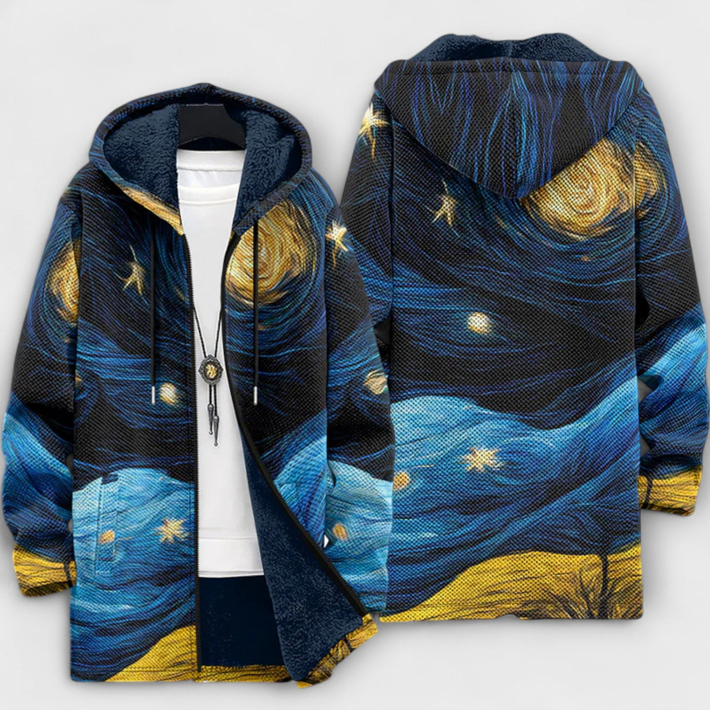 Luxury cardigan inspired by art