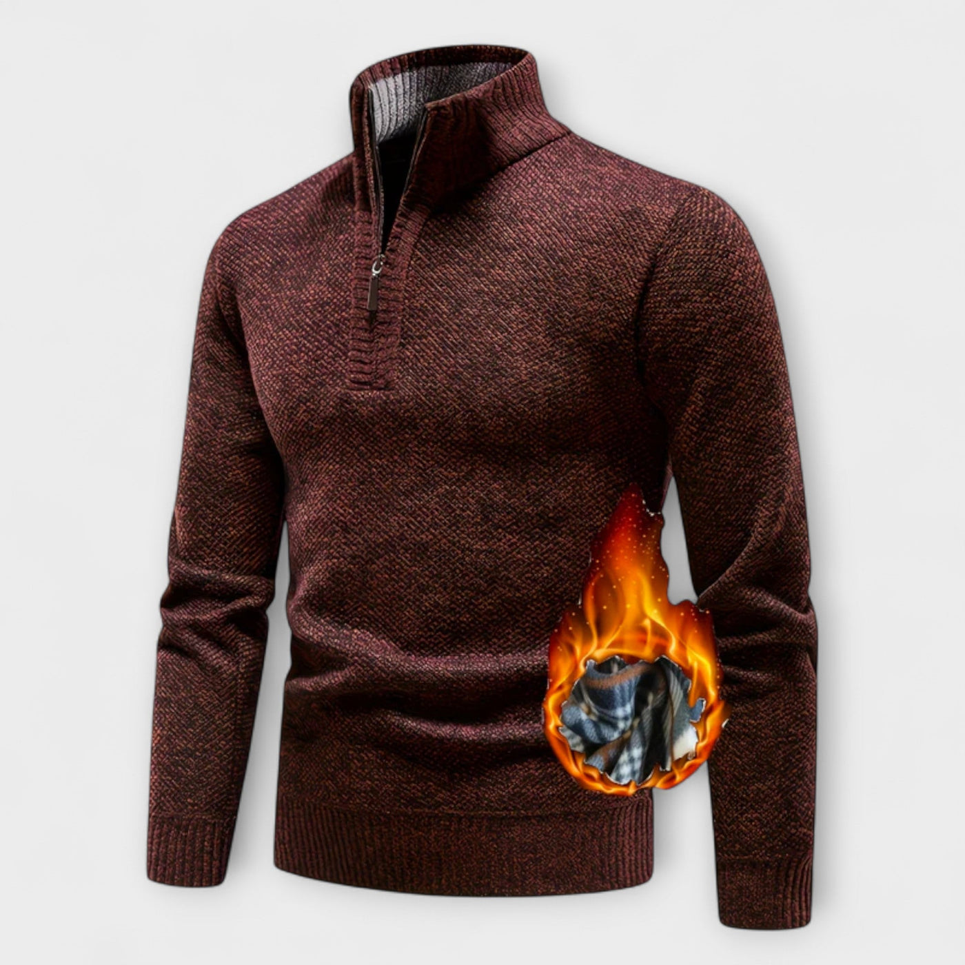 Philippe | Thermal Sweater with Zip and High Collar – Warmth and Elegance in Motion