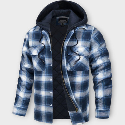 Cooper – Quilted Checkered Jacket with Hood